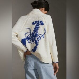 Anthropologie lobster cardigan